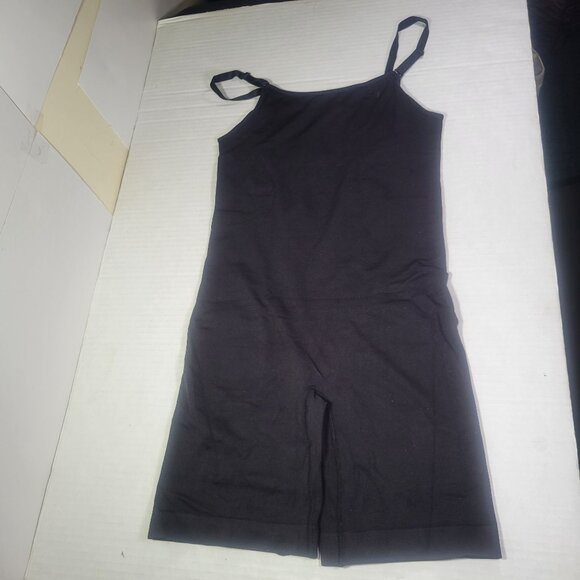 Shapermint Black All Day Every Day Scoop Neck Mid Thigh Bodysuit #62008 Size L - Picture 3 of 3
